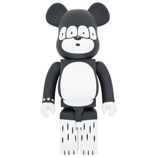 1000% Bearbrick figure Matthew by Bridge Ship House in black and white design
