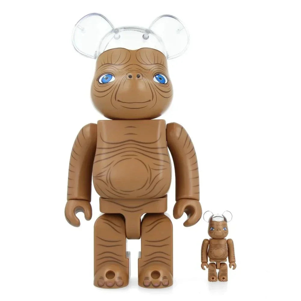 400% & 100% Bearbrick E.T. set featuring detailed designs and iconic scenes from the 1982 film by Medicom Toy.