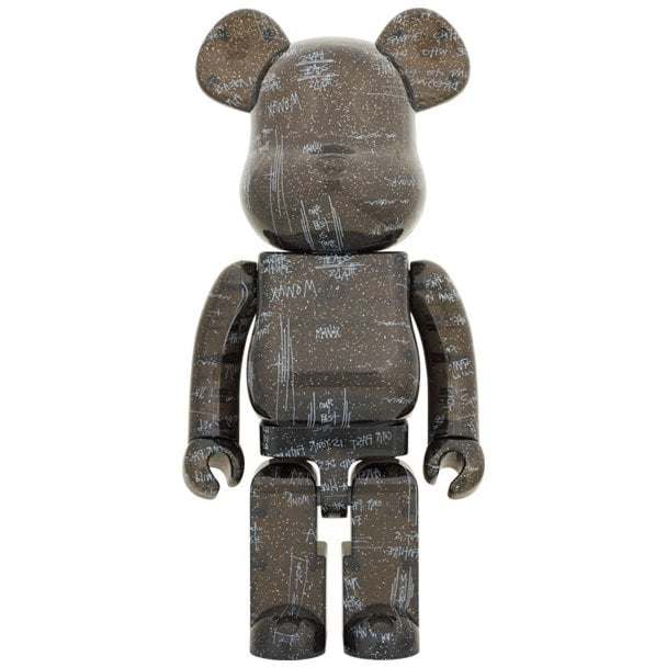 1000 Bearbrick figure in dark textured design by Unkle x Studio Ar.Mour with LED light features