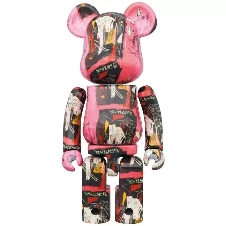 Bearbrick - Warhol x Basquiat Chogokin, 200% collectible figure with vibrant pop art and graffiti elements.