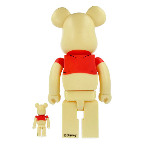 400 % & 100 % Bearbrick-set – Nalle Puh (Original)