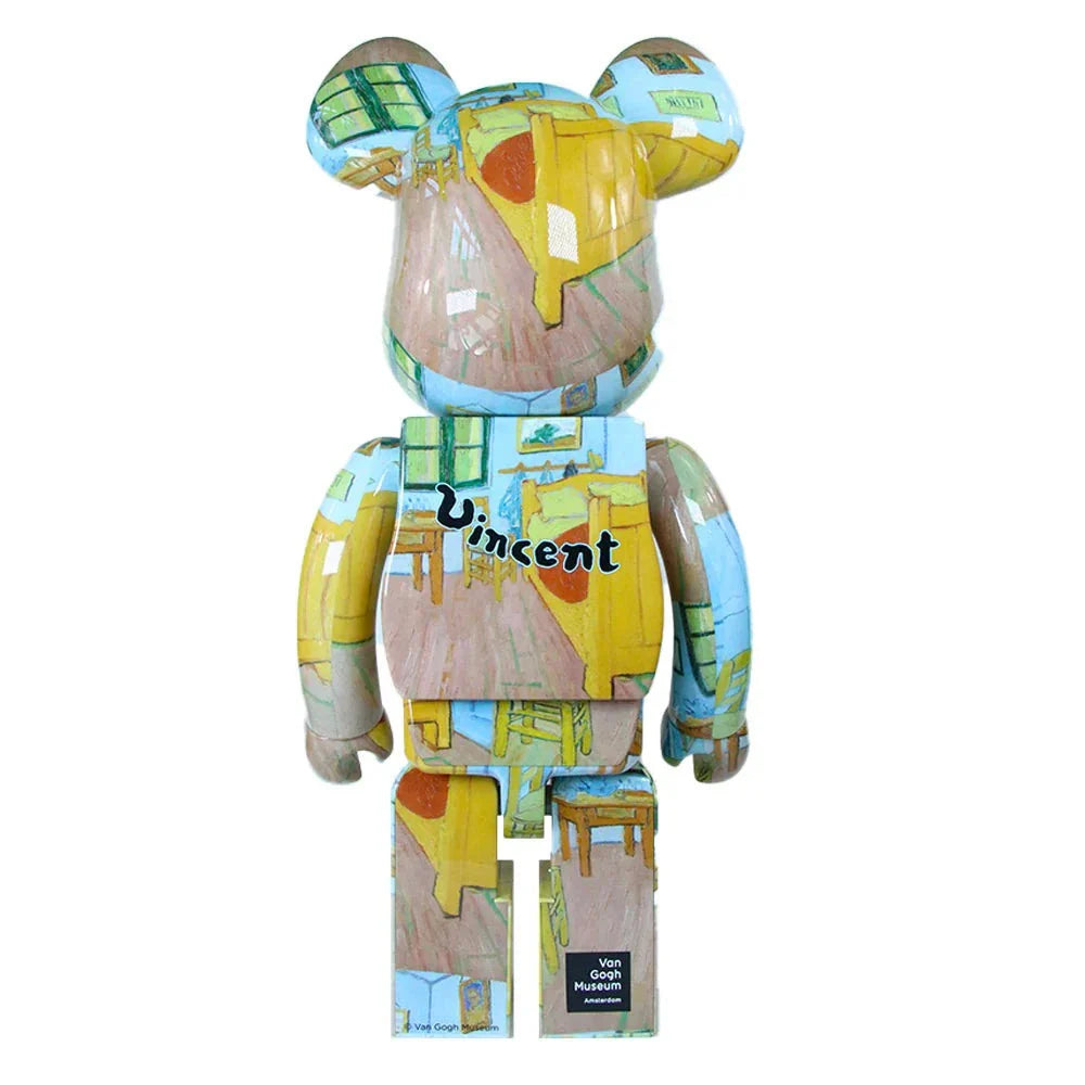 1000% Bearbrick collectible featuring Van Gogh's The Bedroom artwork design.