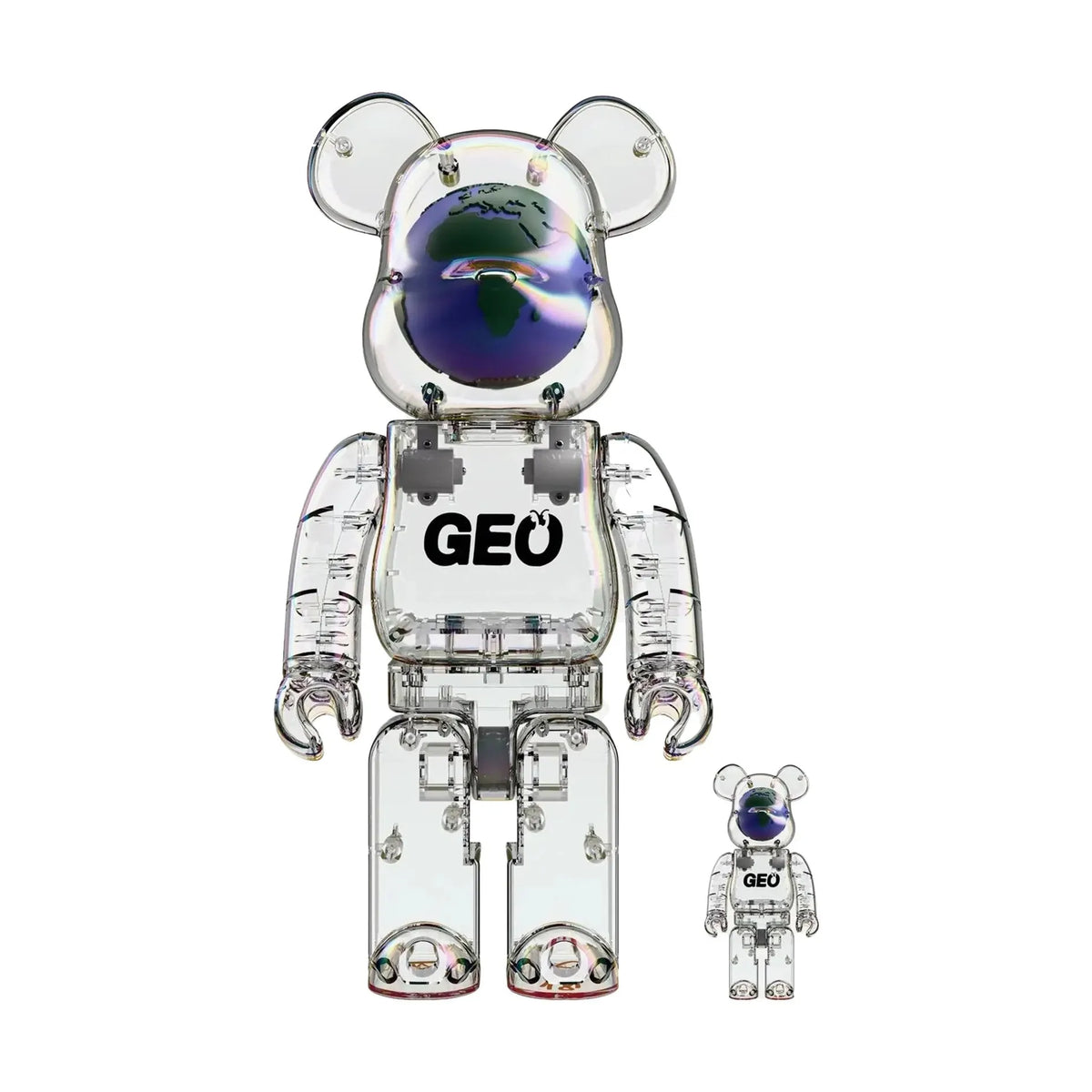 400% & 100% Bearbrick set – GEO (Limited Edition)-Medicom Toy-Bearbrick