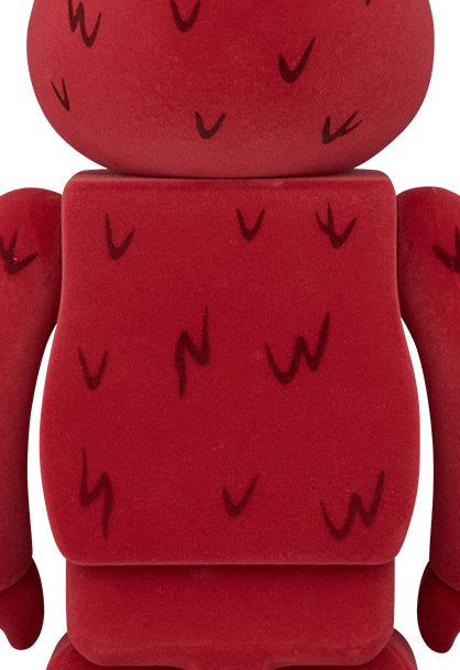 400% & 100% Bearbrick Set - Elmo (Flockad)