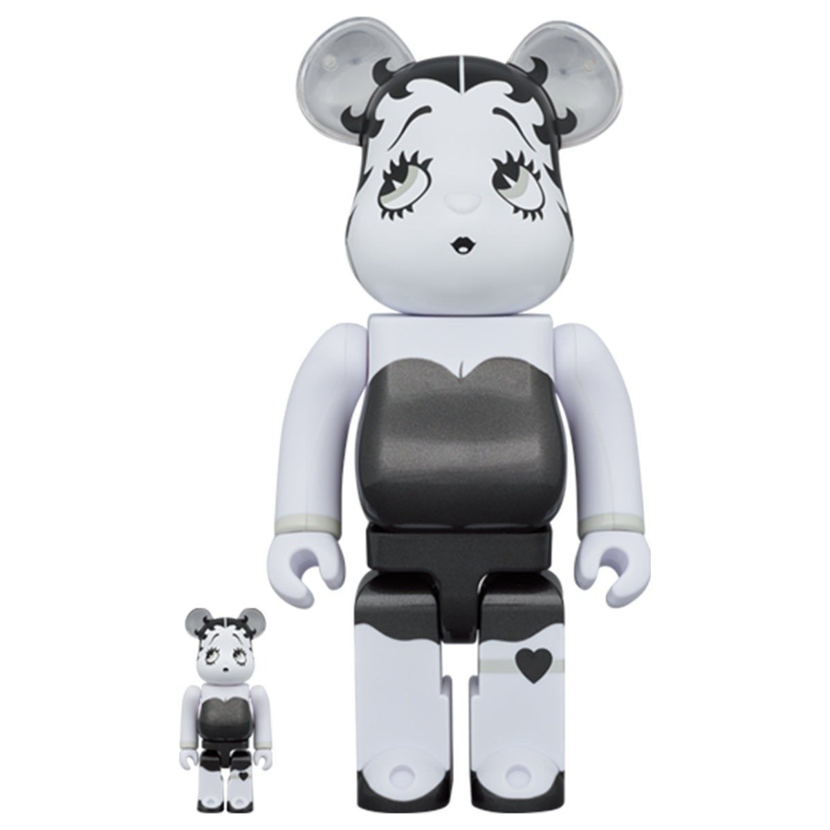 400 % &amp; 100 % Bearbrick Set - Betty Boop (Black &amp; White Edition)