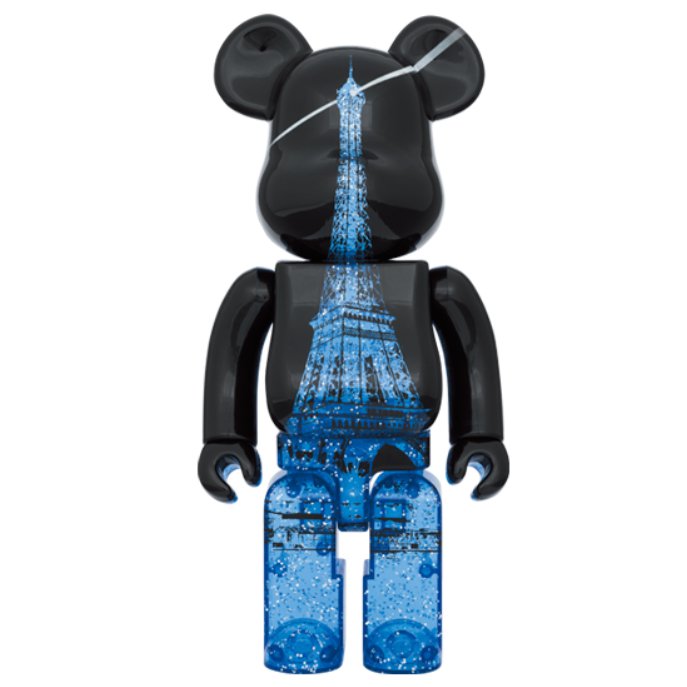 Bearbrick 400% & 100% Eiffel Tower (Sparkling Edition)