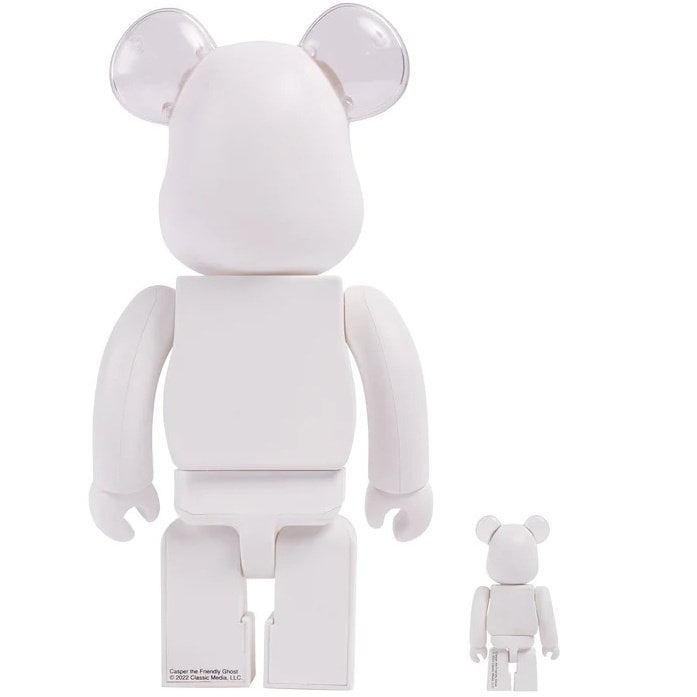 400% &amp; 100% Bearbrick Set - Casper (The Friendly Ghost)