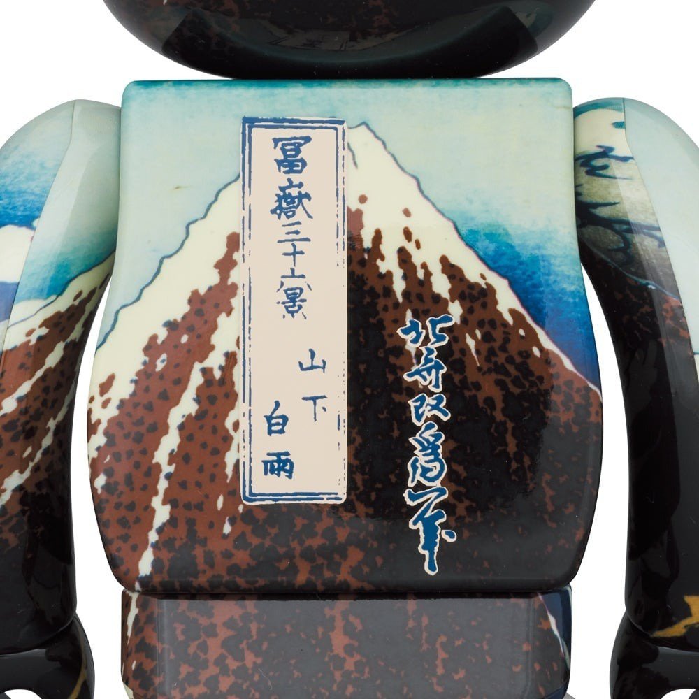 400% &amp; 100% Bearbrick Set - Katsushika Hokusai (Sanka Hakuu)