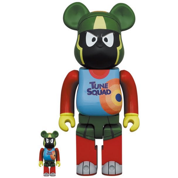 400 % &amp; 100 % Bearbrick Set - Marvin The Martian (Space Jam)