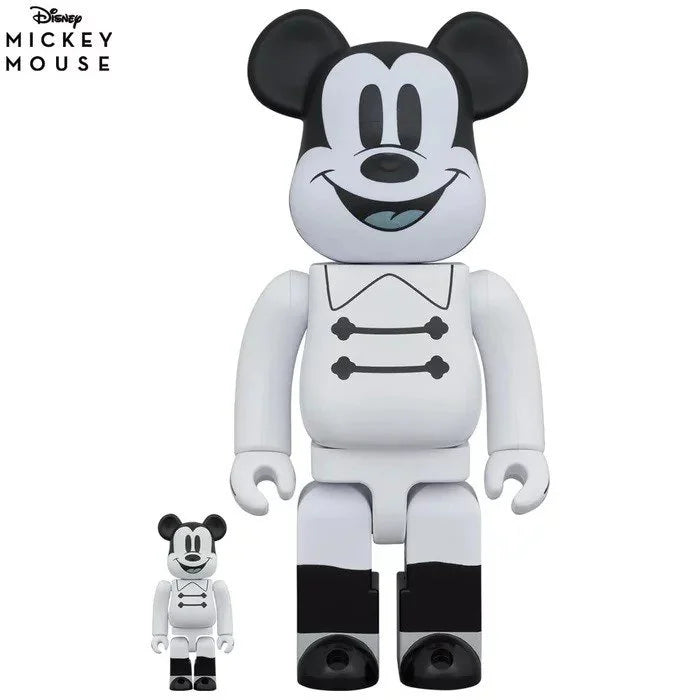 400% &amp; 100% Bearbrick Set - Musse Pigg (Natt)