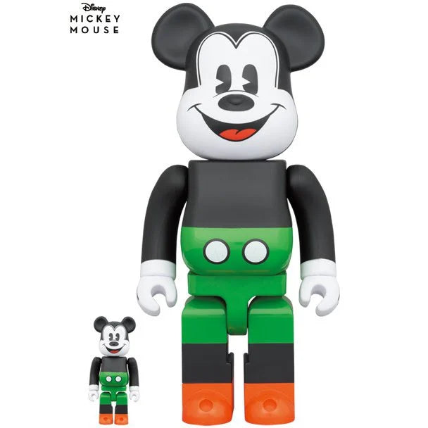 400 % &amp; 100 % Bearbrick Set - Musse Pigg (1930-talsaffisch)