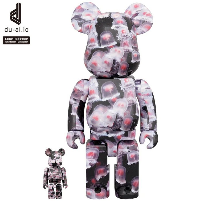 400% & 100% Bearbrick sæt - Pink Immortal Jellyfish (Benikurage) Default Title