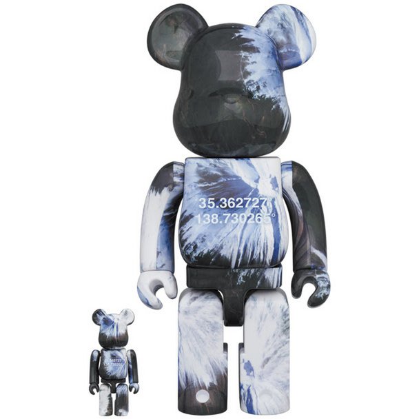 400 % &amp; 100 % Bearbrick Set - Fuji-översikt (Benjamin Grant)