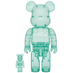 400% &amp; 100% Bearbrick Set - Coca-Cola (Georgia Green)