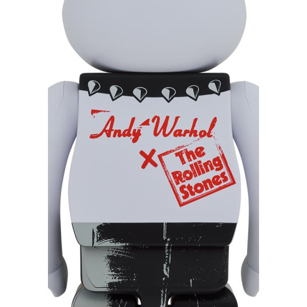 1000 % Bearbrick - The Rolling Stones (Sticky Fingers - Vit)