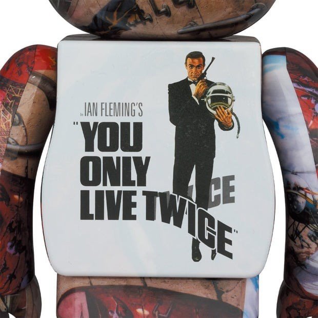 400% &amp; 100% Bearbrick Set - You Only Live Twice (007 - James Bond)