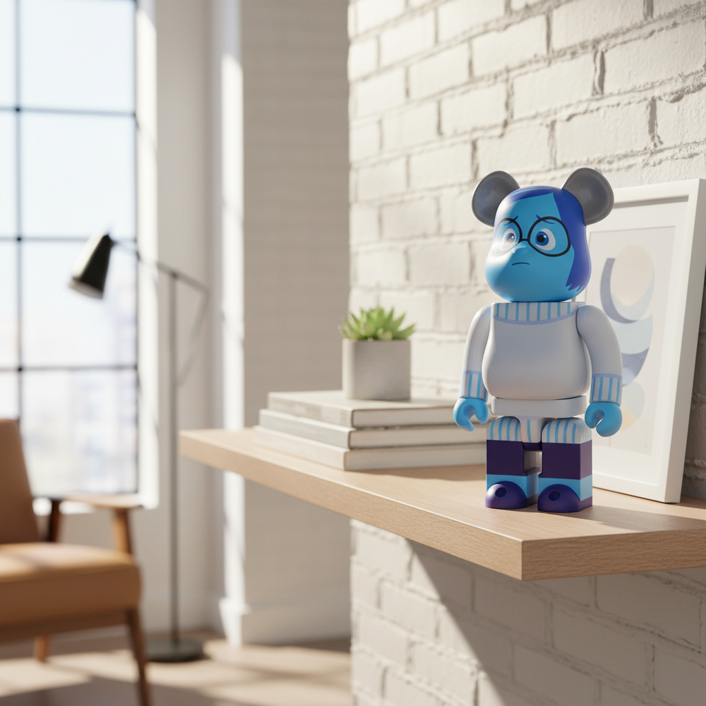 400% Bearbrick - Sadness (Inside Out)-Medicom Toy-Bearbrick