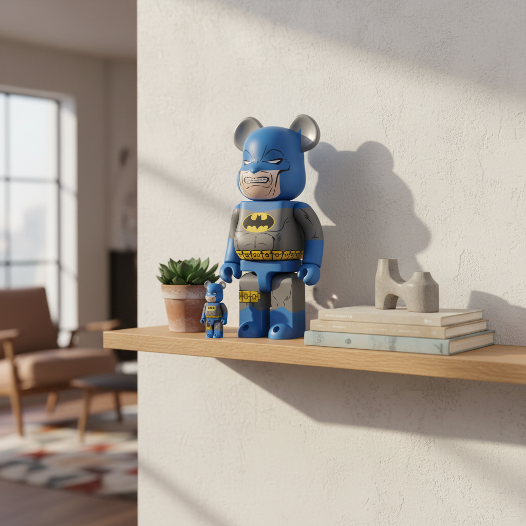 400% & 100% Bearbrick sæt - Batman (The Dark Knight Returns Blue)-Medicom Toy-Bearbrick