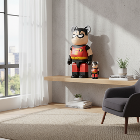 400% & 100% Bearbrick sæt - Robin (The New Batman Adventures)-Medicom Toy-Bearbrick