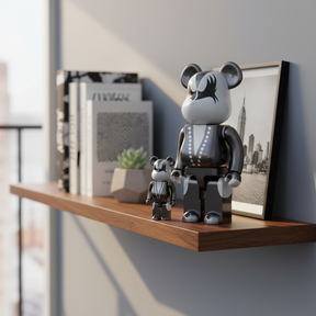 400% & 100% Bearbrick sæt - KISS Demon (Chrome ed.)-Medicom Toy-Bearbrick