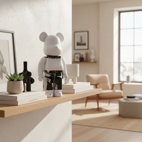 400% & 100% Bearbrick Sæt - The Rolling Stones (Sticky Fingers - White)-Medicom Toy-Bearbrick