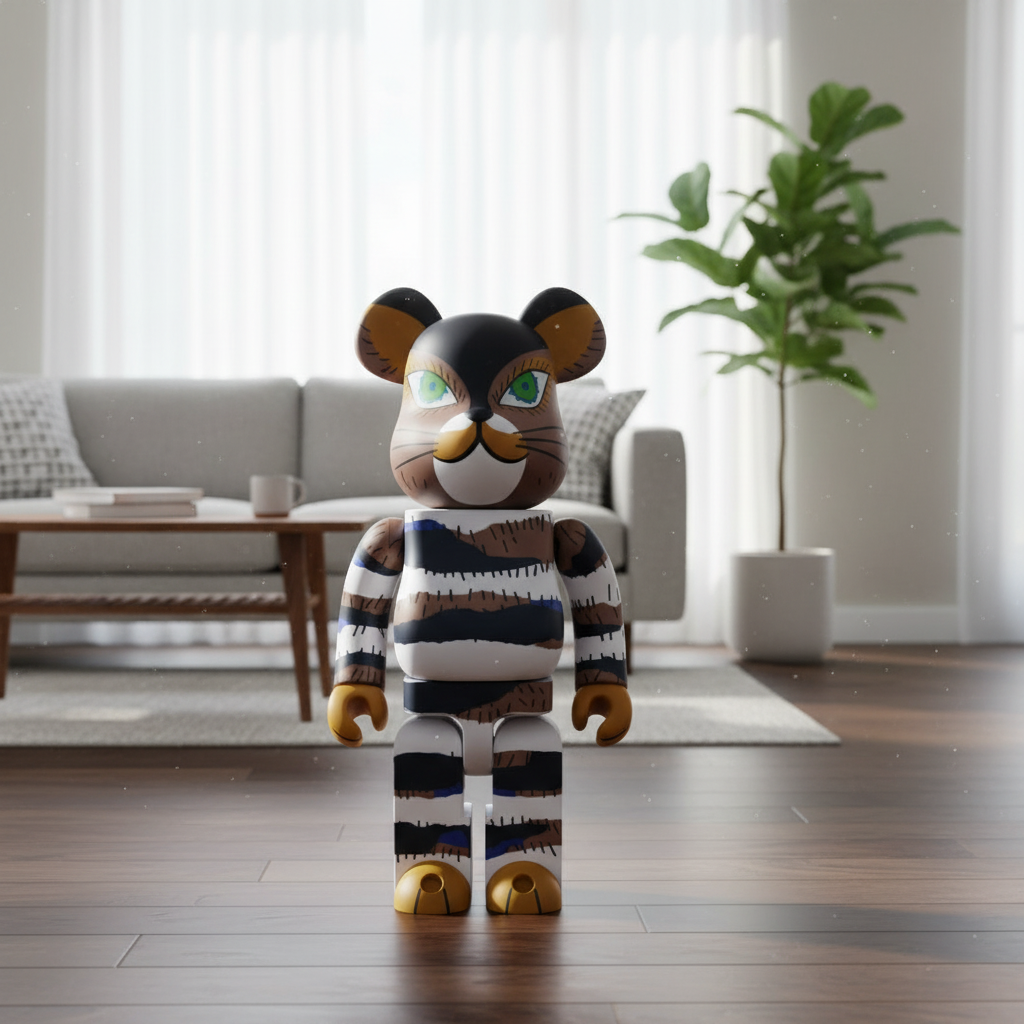 1000% Bearbrick - Yoko Sano the cat that lived a Million times Tora Neko