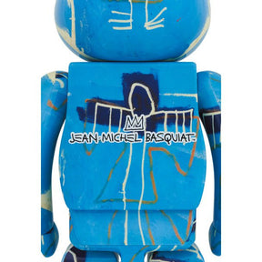 400% &amp; 100% Bearbrick Set - Jean-Michel Basquiat v9 (Blue Angel)