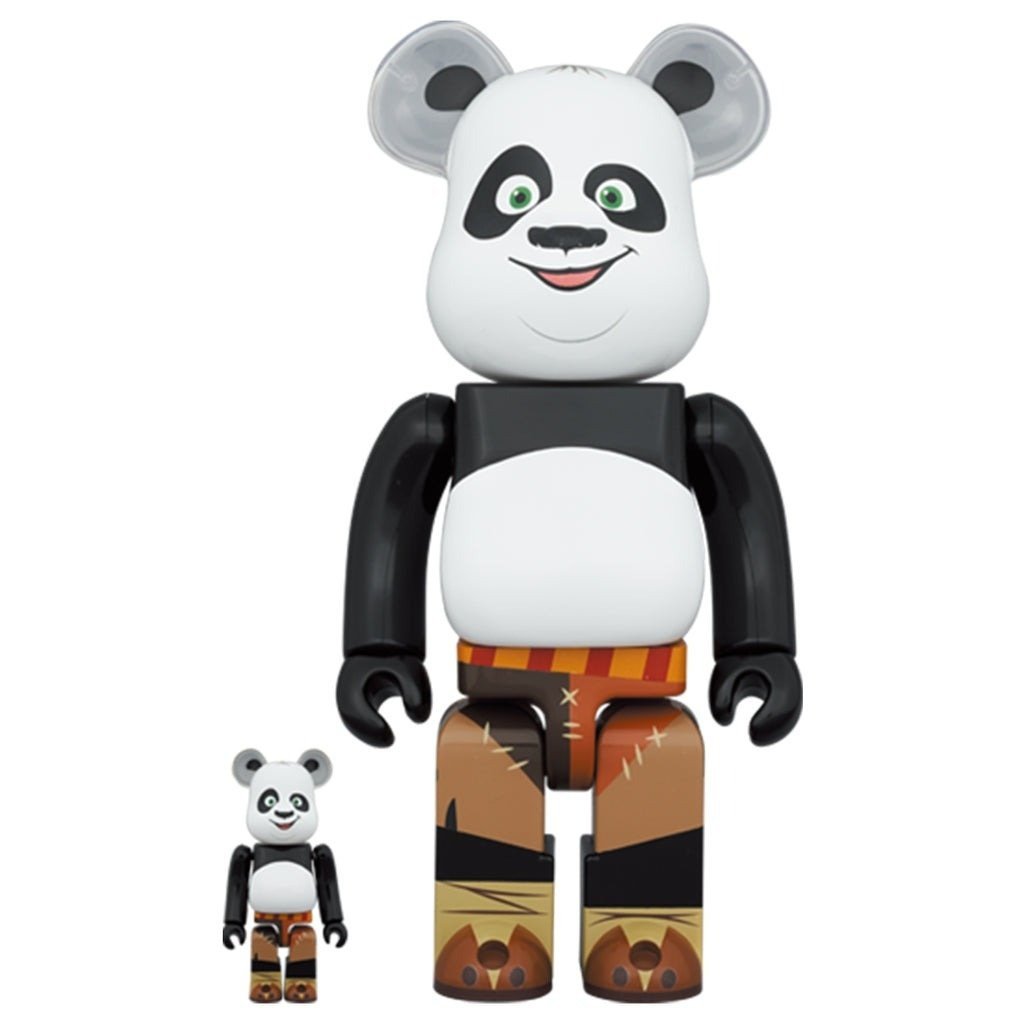 400 % &amp; 100 % Bearbrick Set - Po (Kung Fu Panda)