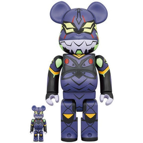 400% &amp; 100% Bearbrick Set - Evangelion (EVA Unit 13 - New Paint)