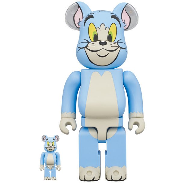 400% &amp; 100% Bearbrick Set - Tom Classic Color (Tom &amp; Jerry)