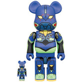 400% &amp; 100% Bearbrick Set - Evangelion (EVA Unit 01 - New Paint)