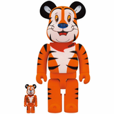 400% &amp; 100% Bearbrick Set - Tony The Tiger Vintage (Kelloggs)