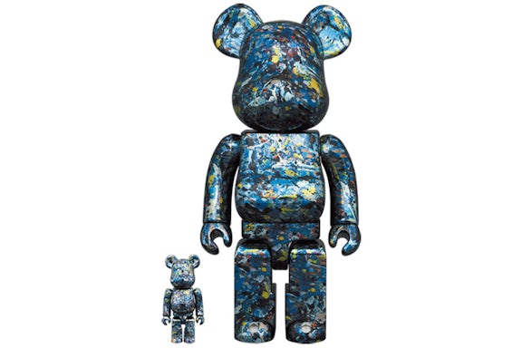 400% & 100% Bearbrick-set - Vincent Van Gogh Floral-mönster