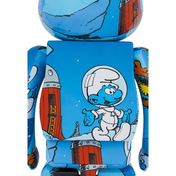 1000 % Bearbrick - The Astrosmurf (Smurfarna)