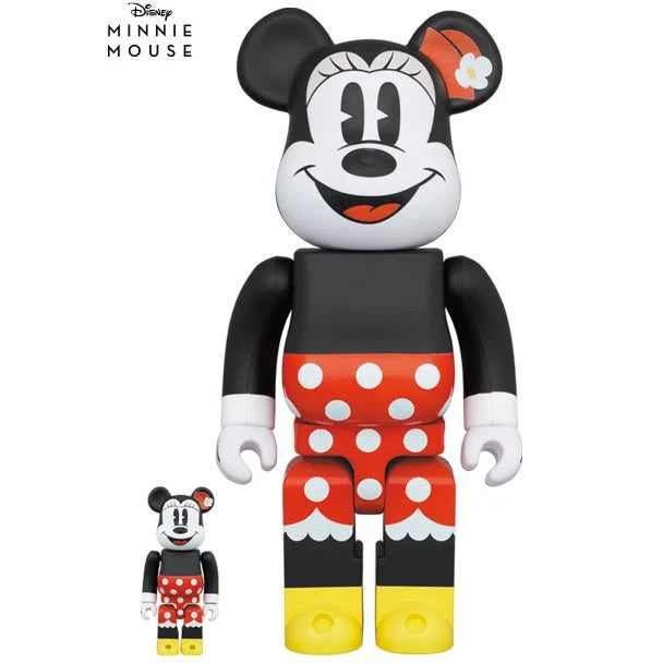 400% &amp; 100% Bearbrick Set - Minnie Mouse (Walt Disney)