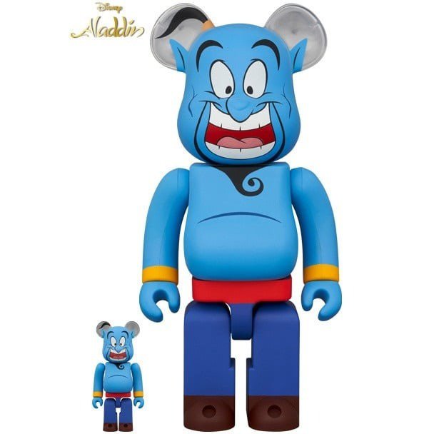 400% &amp; 100% Bearbrick set - Genie (Disney Aladdin)