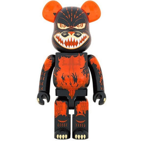 1000 % Bearbrick - Melting Godzilla (Clear Orange)