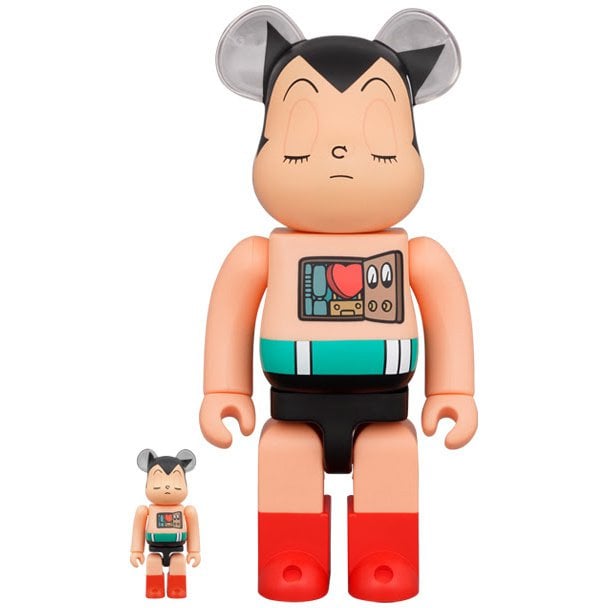 400% &amp; 100% Bearbrick Set - Astro Boy (Sovande utg.)