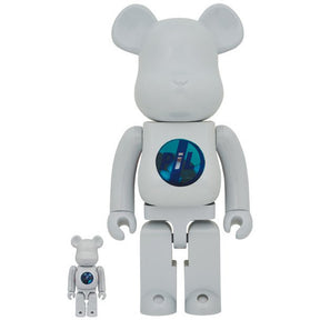 400% &amp; 100% Bearbrick set - Arrow (Public Image Ltd) Chrome ed.