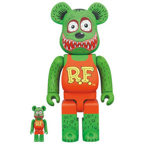 400% &amp; 100% Bearbrick Set - Rat Fink av Ed "Big Daddy" Roth