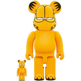 400% &amp; 100% Bearbrick set - Garfield (Flocky ed.)