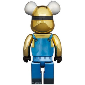 1000 % Bearbrick - Minion Dave (Chrome ed.)