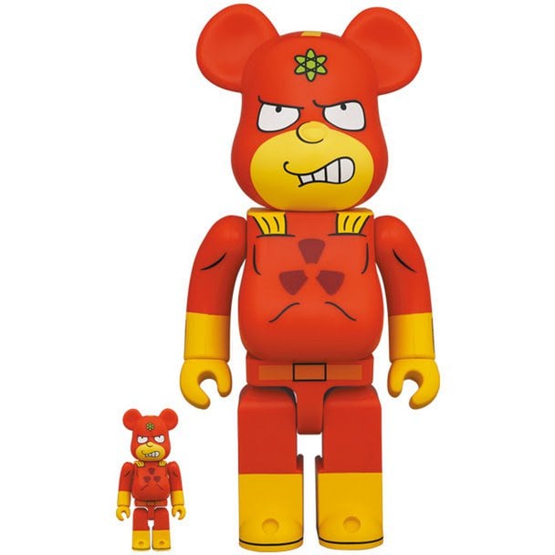 400% &amp; 100% Bearbrick Set - Radioactive Man (The Simpsons)