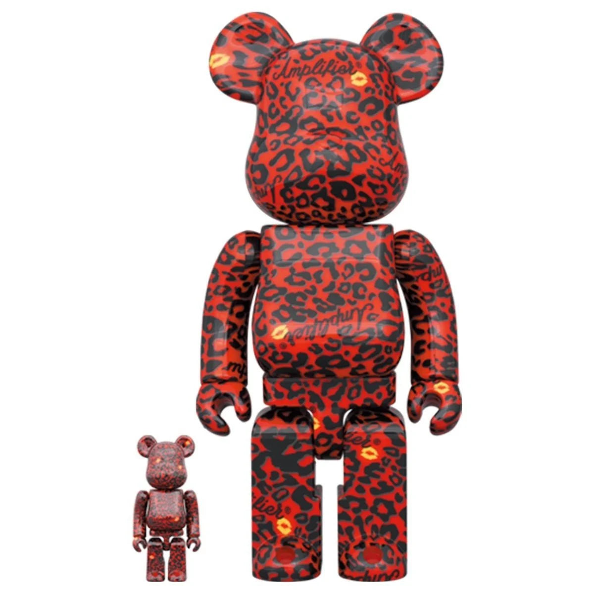 400% &amp; 100% Bearbrick Set - Förstärkare (röd) från HIDE