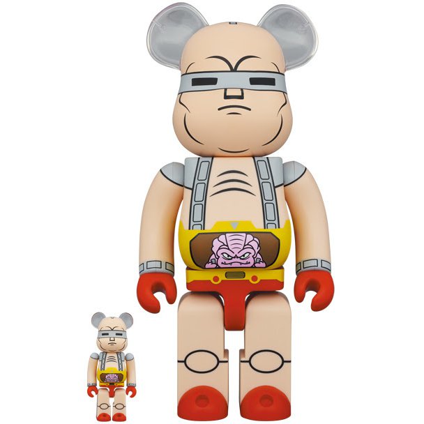 400% &amp; 100% Bearbrick Set - Krang's Robot (Teenage Mutant Ninja Turtles)