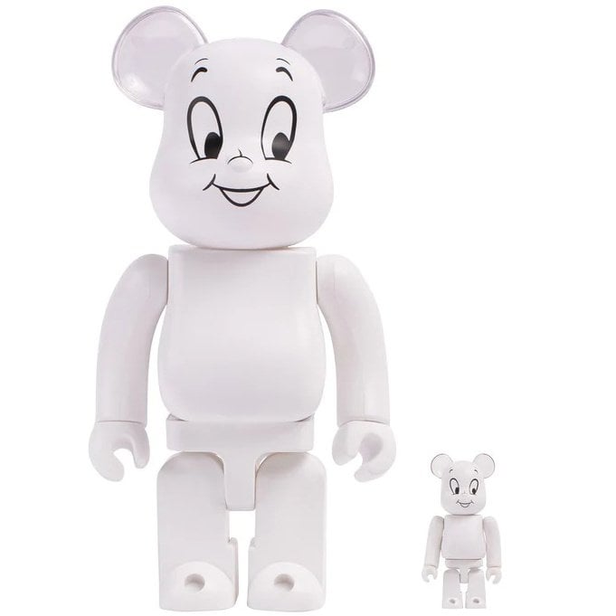 400% &amp; 100% Bearbrick Set - Casper (The Friendly Ghost)