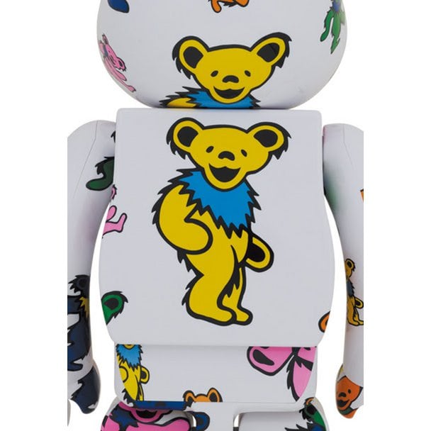 400% &amp; 100% Bearbrick Set - Grateful Dead (Dancing Bears Pattern)