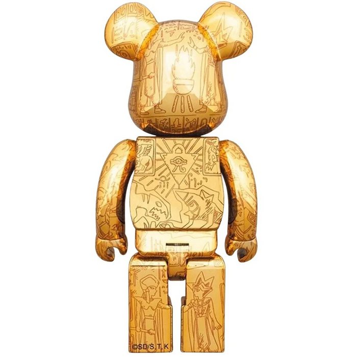 400% &amp; 100% Bearbrick Set - Yu-Gi-Oh! (Millennium Puzzle - Light ed.)