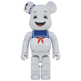 1000 % Bearbrick - Stay Puft Marshmallow Man (vit krom)