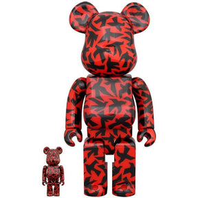 400% &amp; 100% Bearbrick Set - The Birds (Alfred Hitchcock)